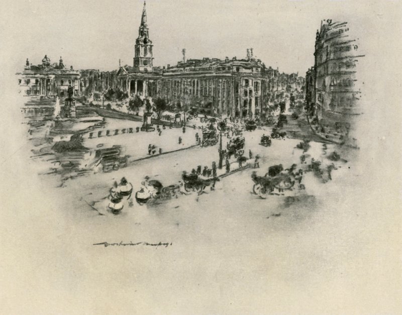 Trafalgar Square af Mortimer Ludington Menpes