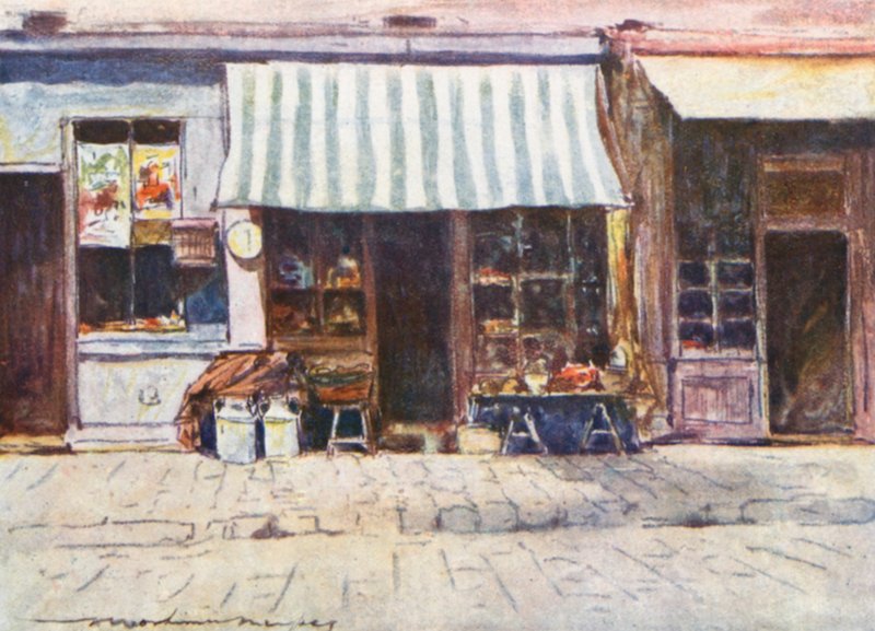 Et cremerie i Rue St Honore af Mortimer Ludington Menpes