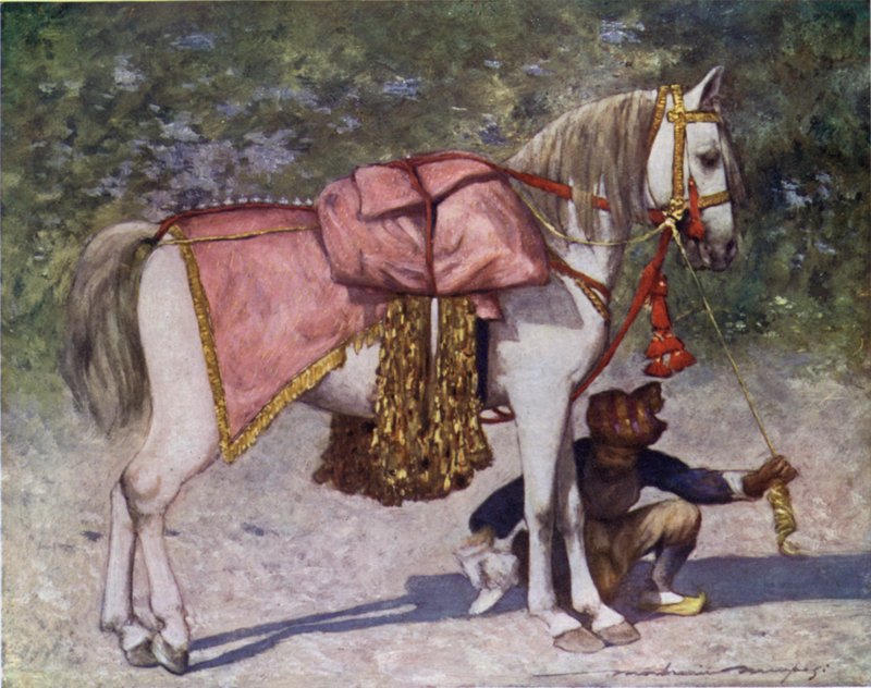 En berømt ført hest i følget af Rao of Cutch af Mortimer Ludington Menpes