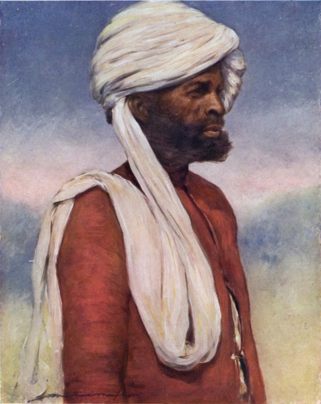 En holder fra Dhar (farve litho) af Mortimer Ludington Menpes