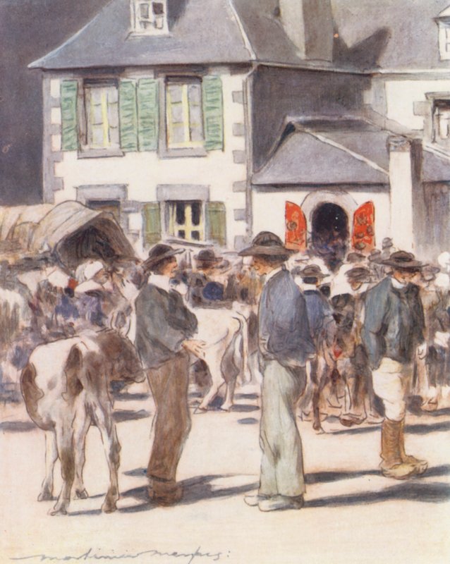På Foire (farvelitografi) af Mortimer Ludington Menpes