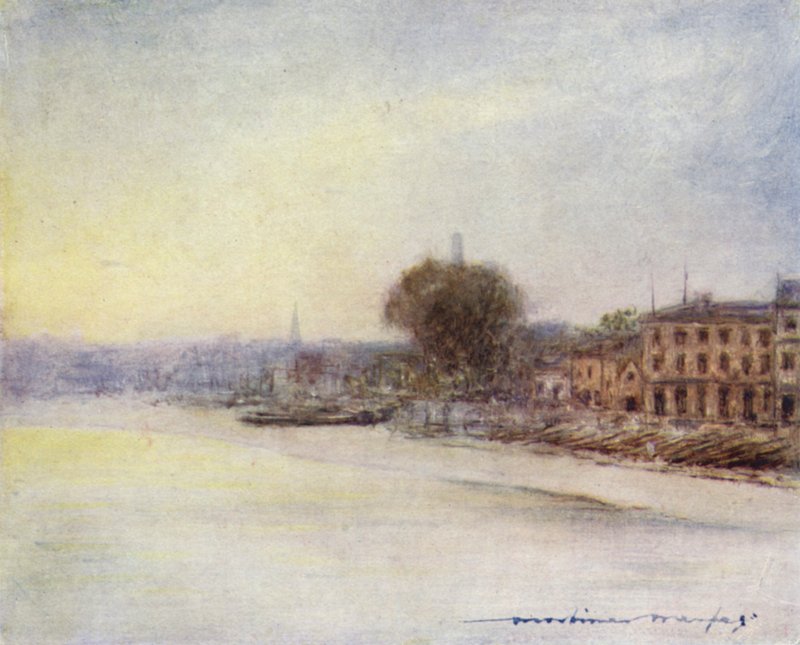 Bag Hammersmith Bridge af Mortimer Ludington Menpes