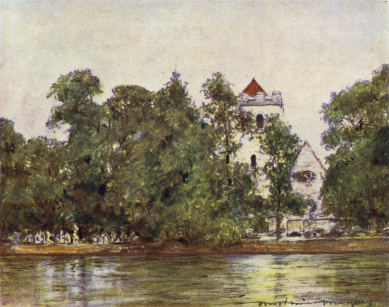 Bisham Kirke af Mortimer Ludington Menpes
