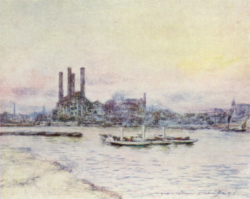 Fra Battersea Bridge af Mortimer Ludington Menpes