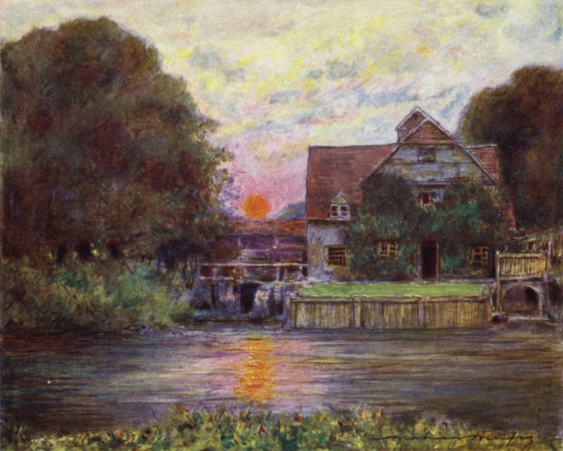 Mapledurham Mill af Mortimer Ludington Menpes