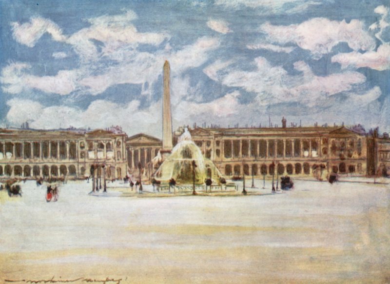 Place de la Concorde af Mortimer Ludington Menpes