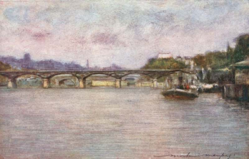 Pont des Arts (sen eftermiddag) af Mortimer Ludington Menpes