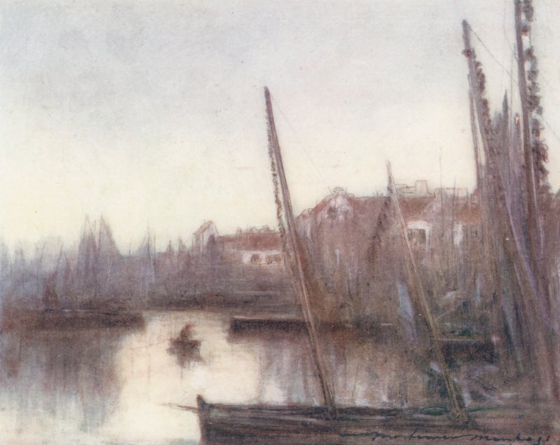 Sardinflåden, Concarneau (farvelitografi) af Mortimer Ludington Menpes