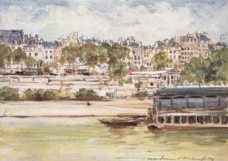 Vaskehus nær Pont Neuf af Mortimer Ludington Menpes