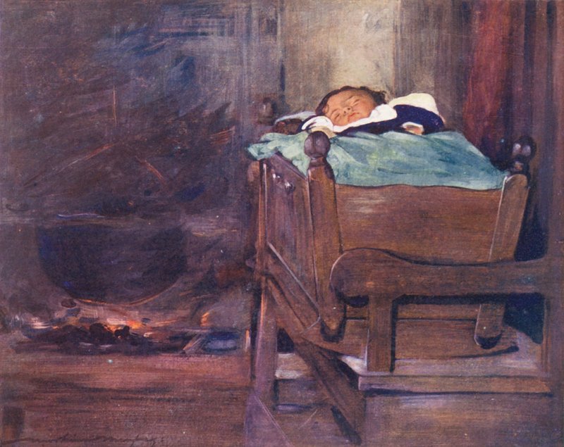 Verdens børn: Breton, ude af ballade (farvelitografi) af Mortimer Ludington Menpes