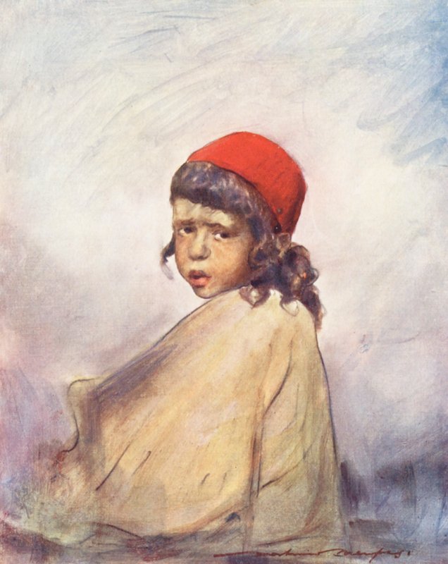 Verdens børn: Cashmere, At Sopoor (farvelitografi) af Mortimer Ludington Menpes