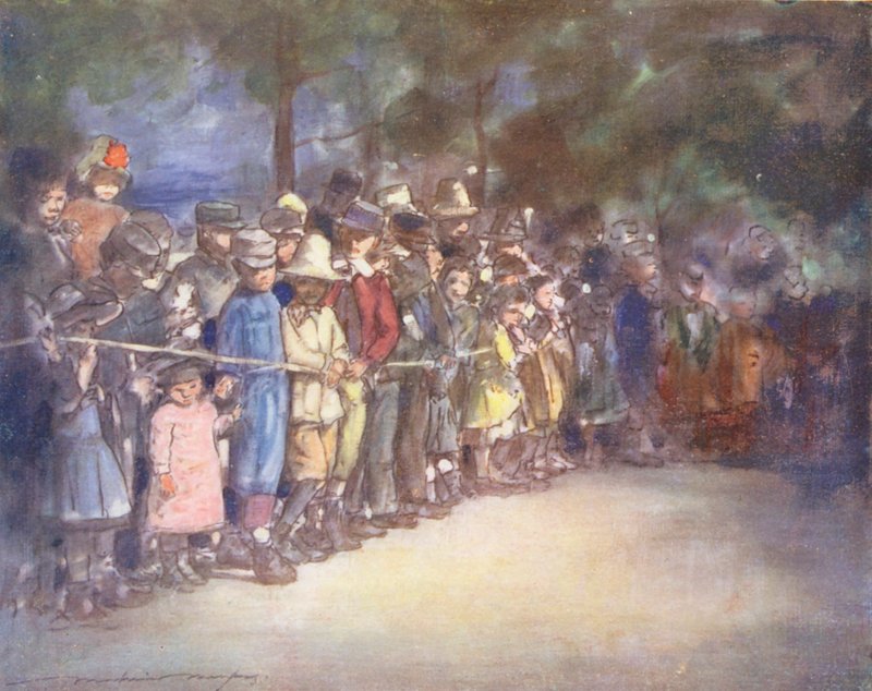 Verdens børn: French, At the Fair (farvelitografi) af Mortimer Ludington Menpes