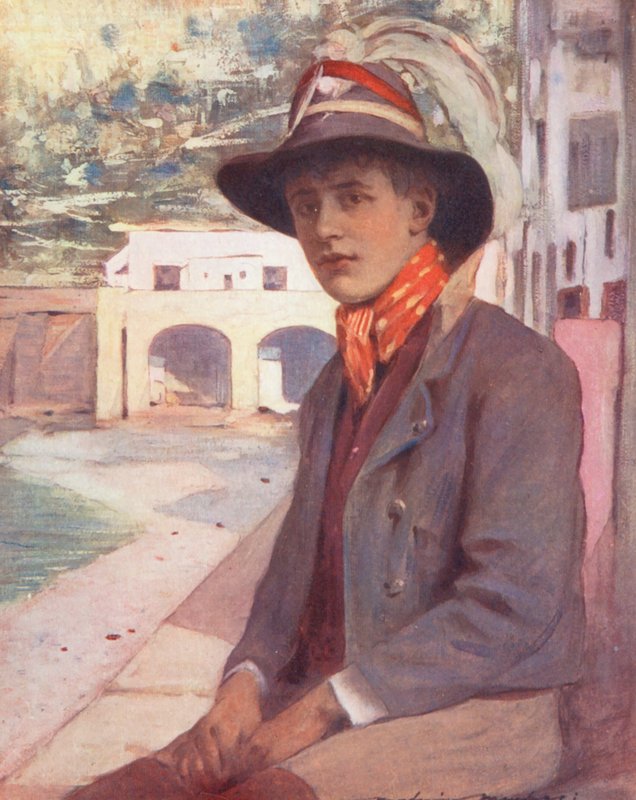 Verdens børn: Italiensk, på Capri (farvelitografi) af Mortimer Ludington Menpes