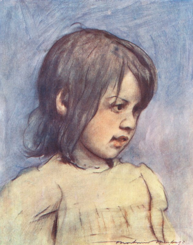 Verdens børn: Italiensk, Rough Locks (farvelitografi) af Mortimer Ludington Menpes