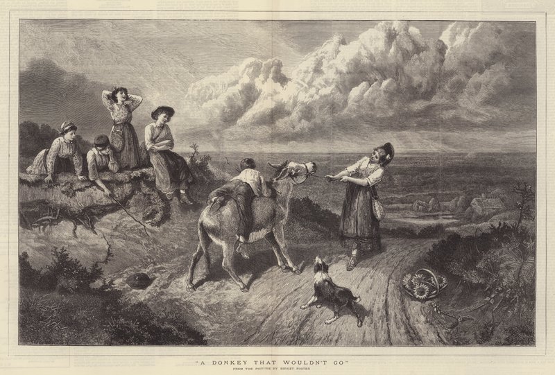 Et æsel, der ikke ville gå af Myles Birket Foster