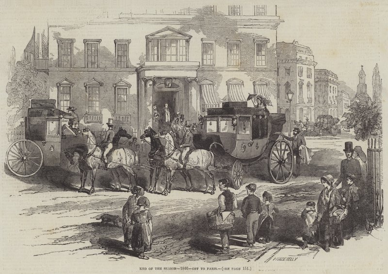 Slutningen af sæsonen, 1846, afsted til Paris af Myles Birket Foster