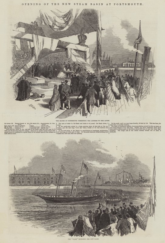 Åbning af det nye dampbassin i Portsmouth af Myles Birket Foster