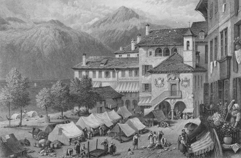 Oita (gravering) af Myles Birket (after) Foster