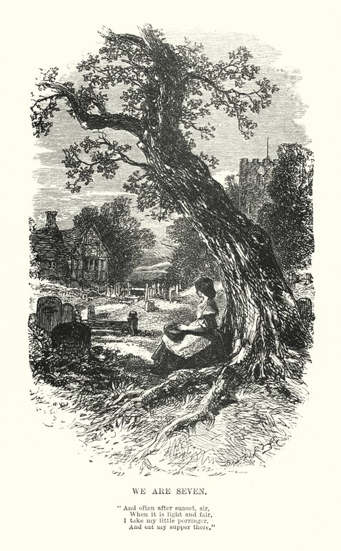 William Wordsworth: We Are Seven (gravering) af Myles Birket (after) Foster