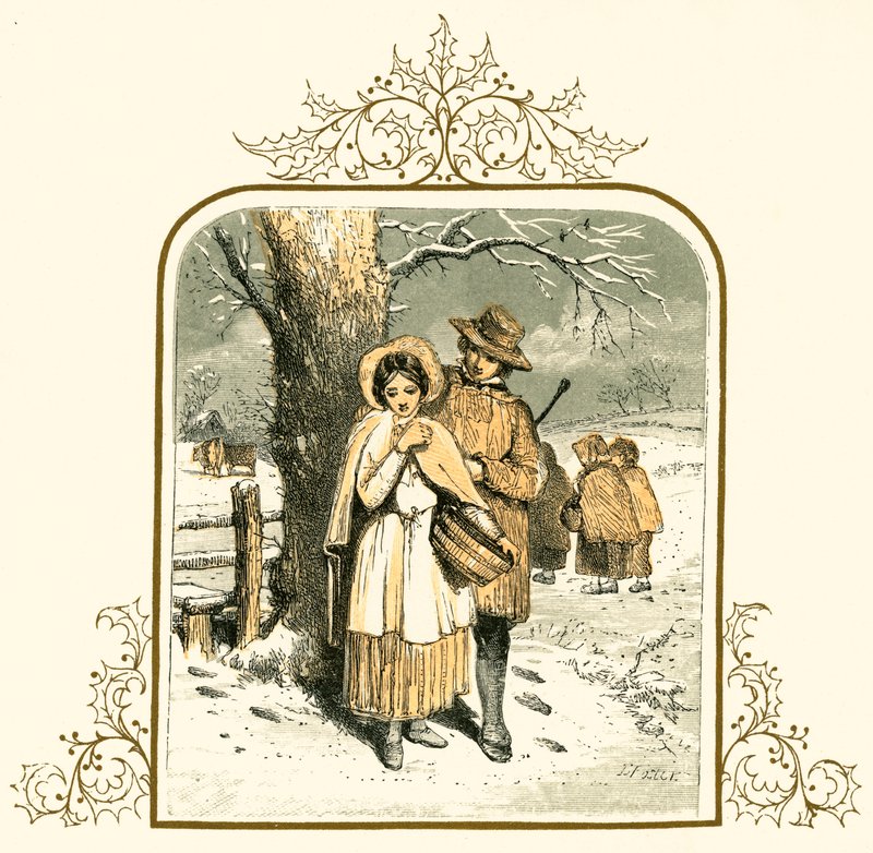 Kærlighed i sneen af Myles Birket Foster