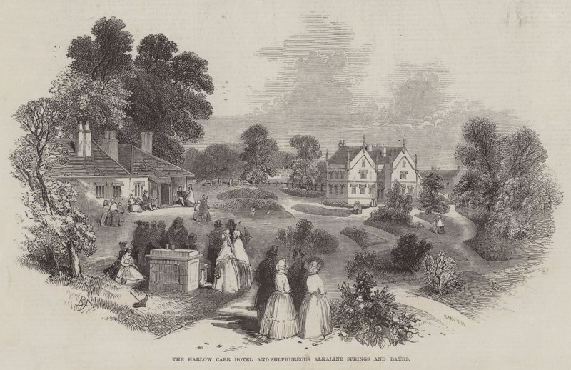 Harlow Carr Hotel og Sulphureous Alkaline Springs and Baths af Myles Birket Foster