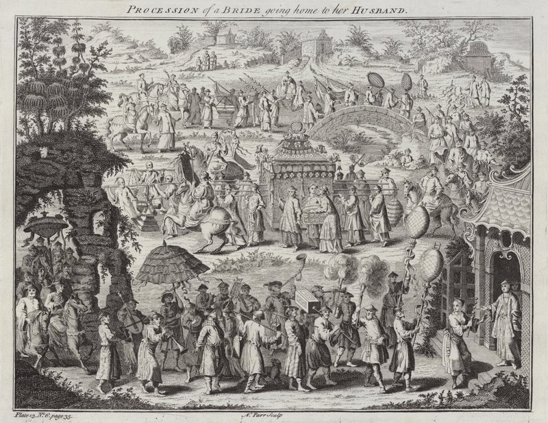 Procession af en brud, der går hjem til sin mand af Nathaniel Parr