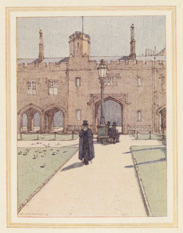 The Charterhouse (farvelitografi) af Nelson Dawson