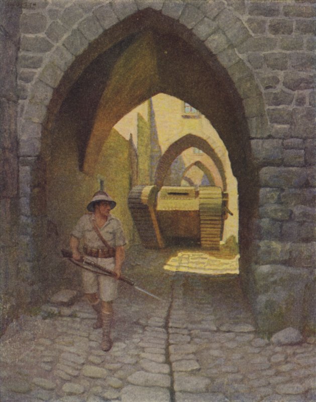 En engelsk tank i Jerusalems gader af Newell Convers Wyeth