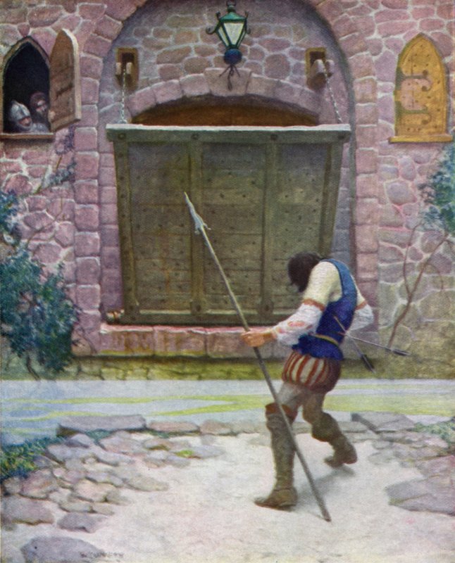 Illustration til The Black Arrow af Robert Louis Stevenson af Newell Convers Wyeth