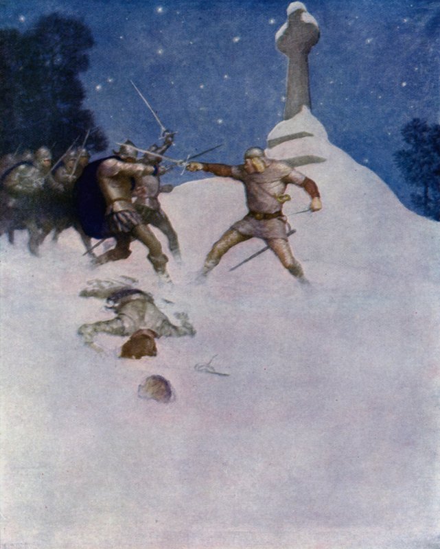 Illustration til The Black Arrow af Robert Louis Stevenson af Newell Convers Wyeth