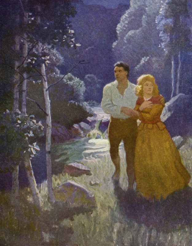 Illustration til The Last of the Mohicans af Newell Convers Wyeth