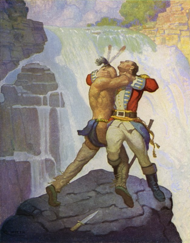 Illustration til The Last of the Mohicans af Newell Convers Wyeth