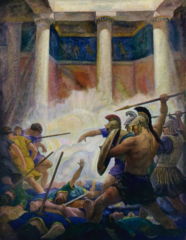 Odyssey: Slagtningen af bejlerne af Newell Convers Wyeth