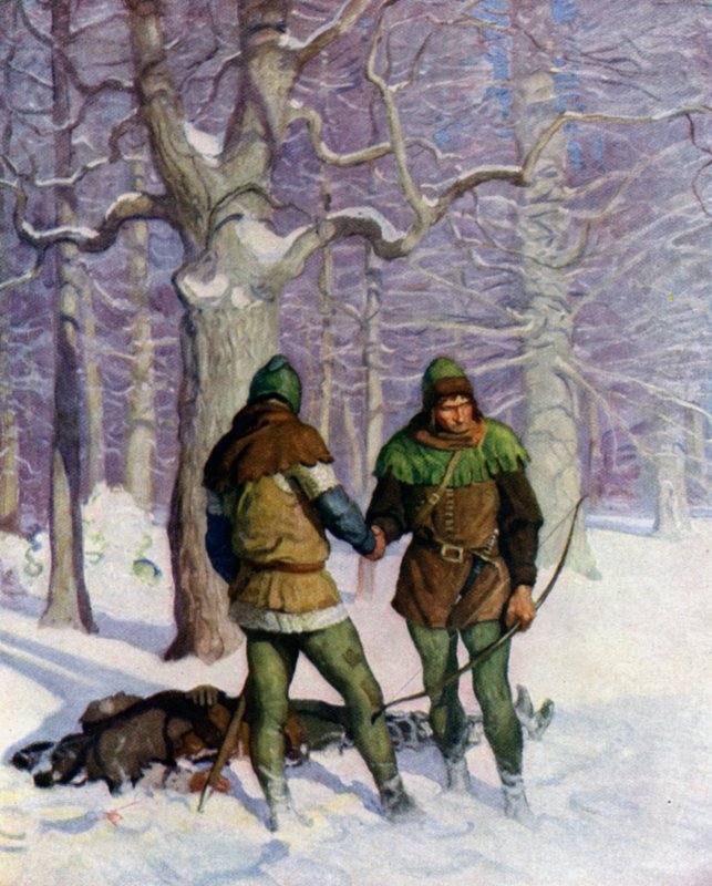 Illustration til The Black Arrow af Robert Louis Stevenson af Newell Convers Wyeth