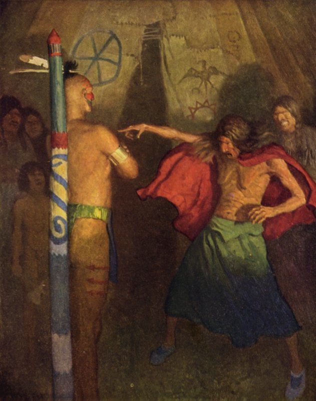 Illustration til The Last of the Mohicans af Newell Convers Wyeth