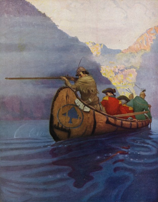 Illustration til The Last of the Mohicans af Newell Convers Wyeth
