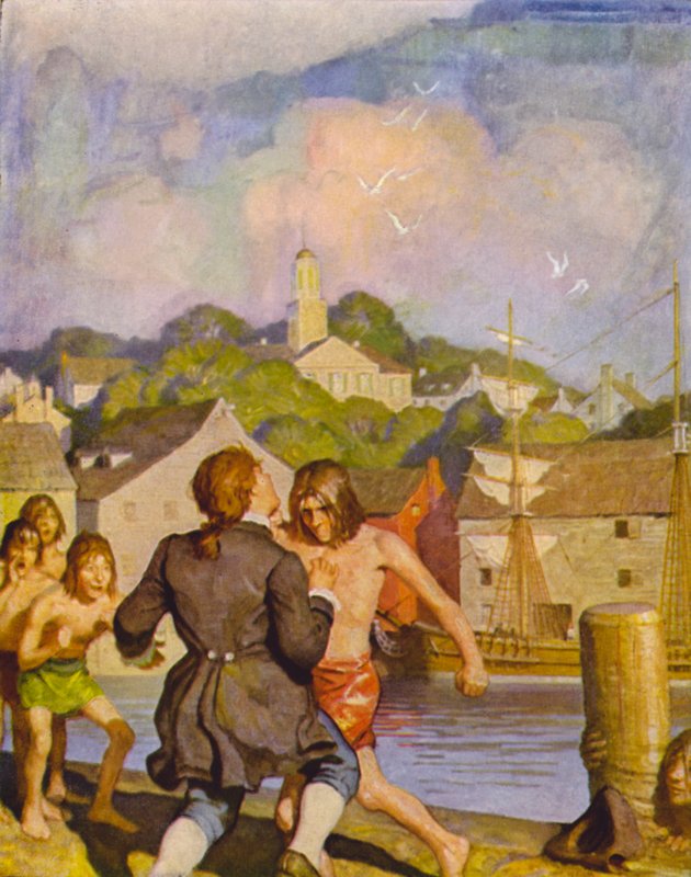 Johnnys Fight with Cherry af Newell Convers Wyeth