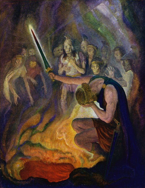 Odysseen: Odysseus i de dødes land af Newell Convers Wyeth