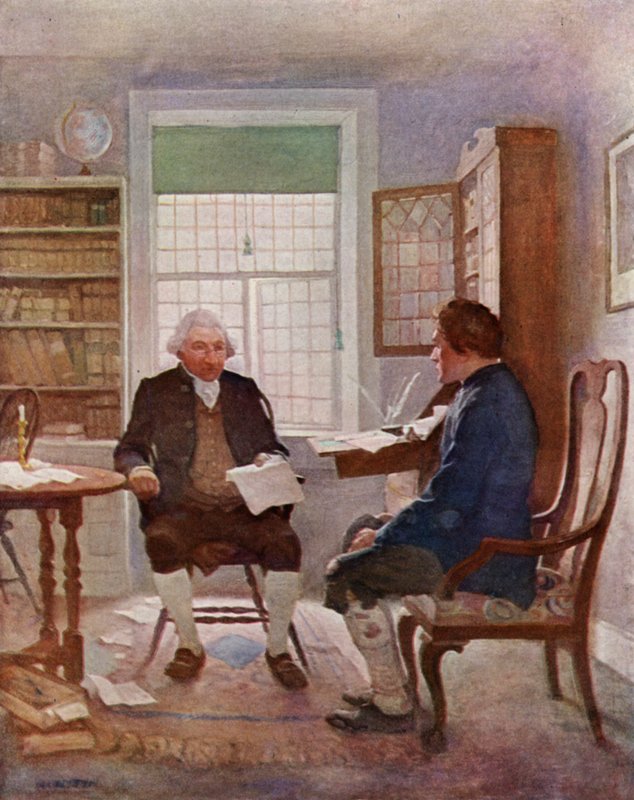 Illustration til Kidnapped af Robert Louis Stevenson (farve litho) af Newell Convers (after) Wyeth