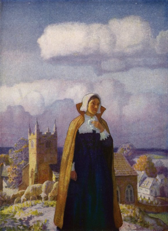 Illustration til Westward Ho! af Charles Kingsley (farve litho) af Newell Convers (after) Wyeth