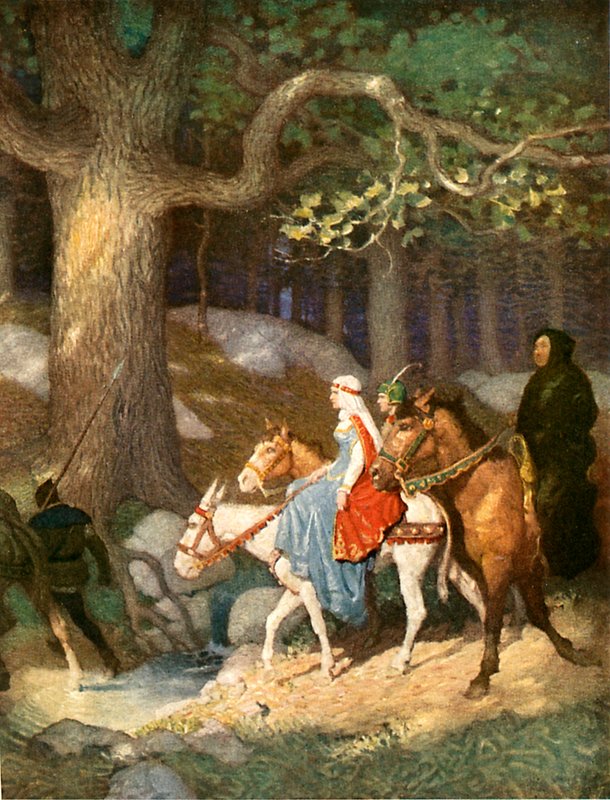 Country Folk på vej til turneringen af Newell Convers Wyeth