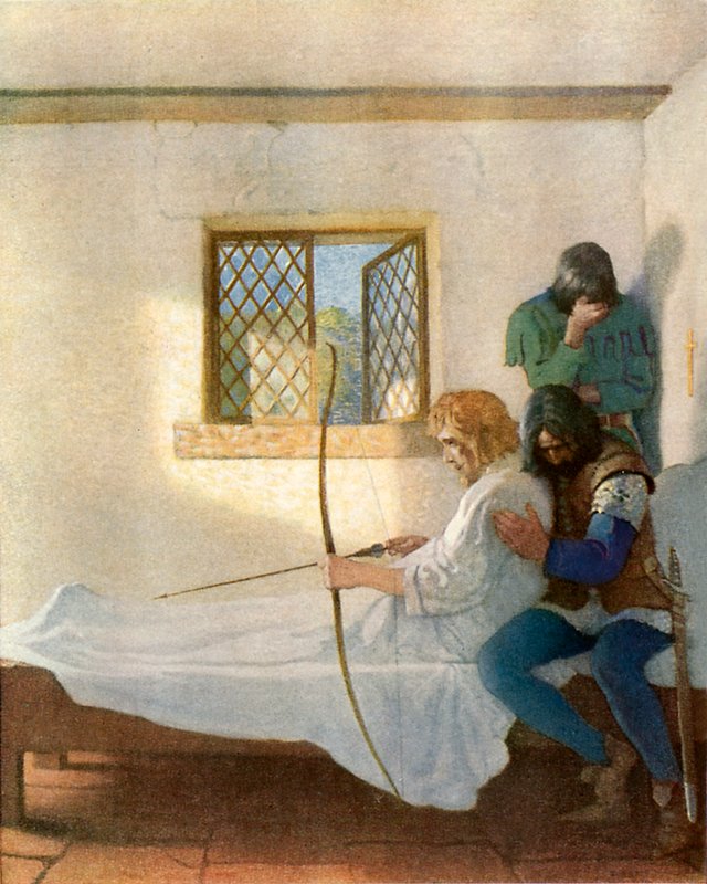 Robin Hoods bortgang af Newell Convers Wyeth