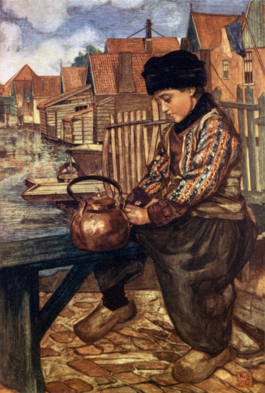 A Boy rengøringskedel (farve litho) af Nico Jungman