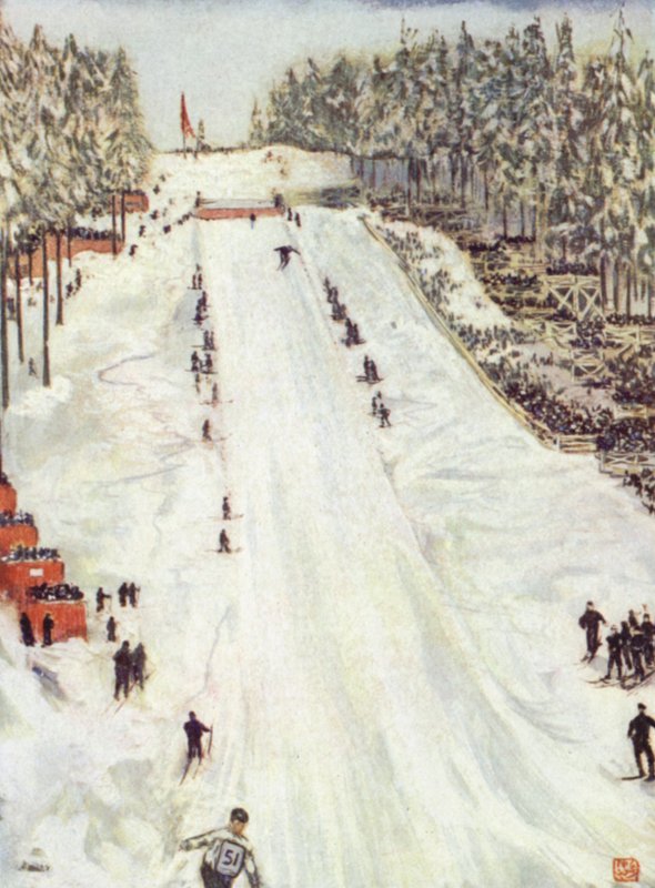Norway: Ski Sports, the Great Holmenkollen Day outside Christiania Dani af Nico Jungman