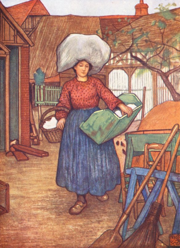 Starting for the Washing-Shed (farvelitografi) af Nico Jungmann