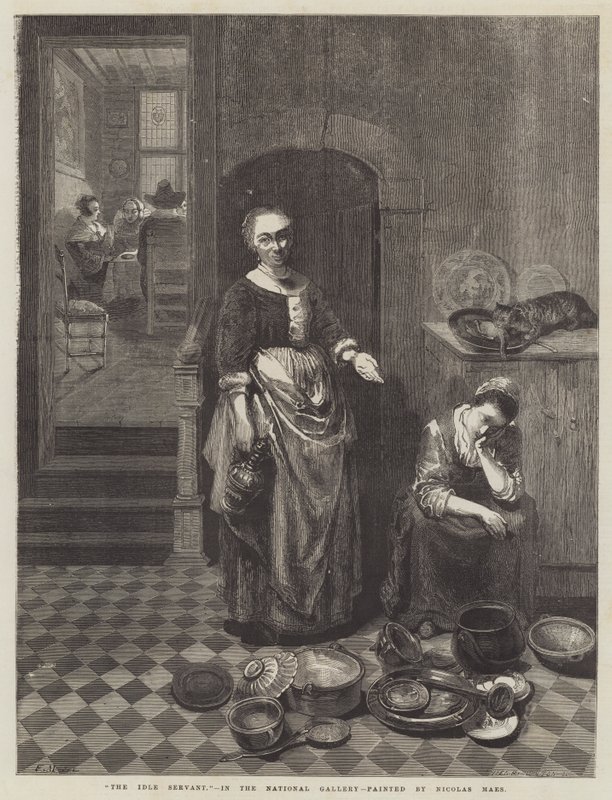 Den ledige tjener af Nicolaes Maes