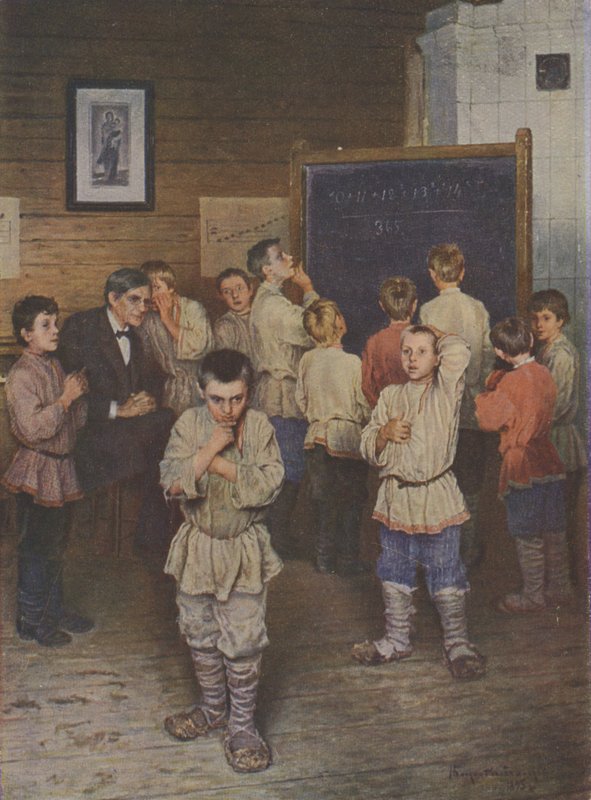 Mental Beregning, 1895 af Nikolai Petrovich Bogdanov Belsky