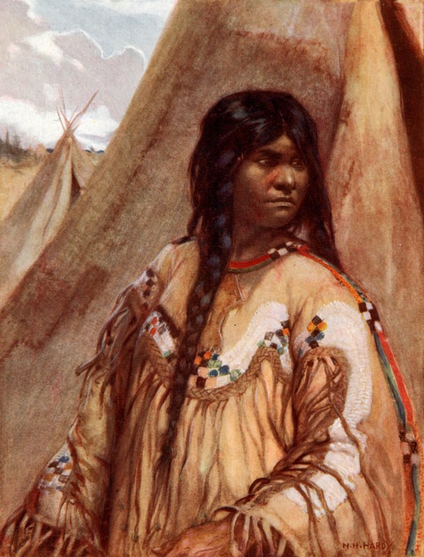 Blackfoot indisk pige af Norman Hardy