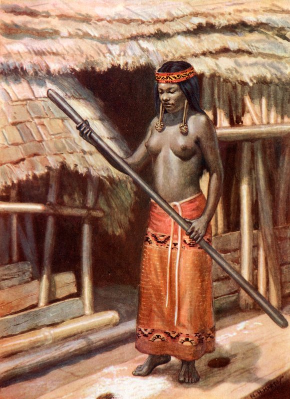Kenyah-Kayan Girl: Sarawak, Borneo af Norman Hardy