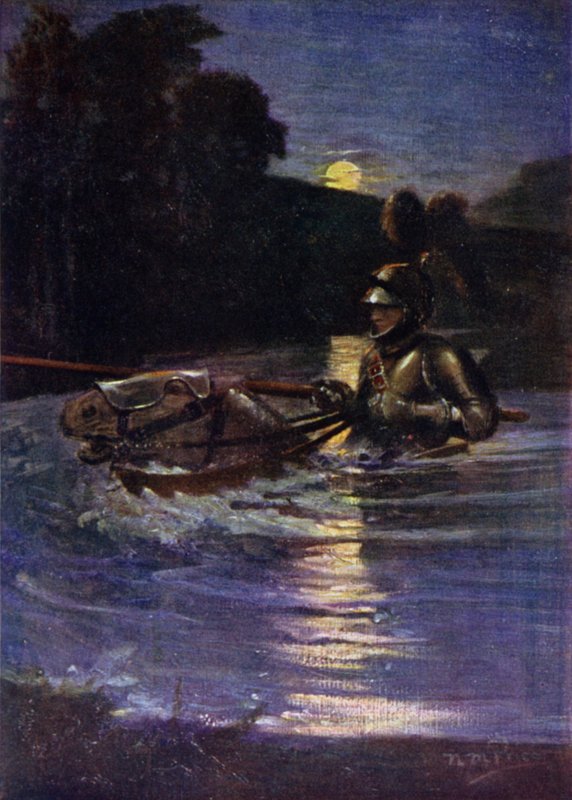 The Ride of William Deloraine (farve litho) af Norman Mills (after) Price